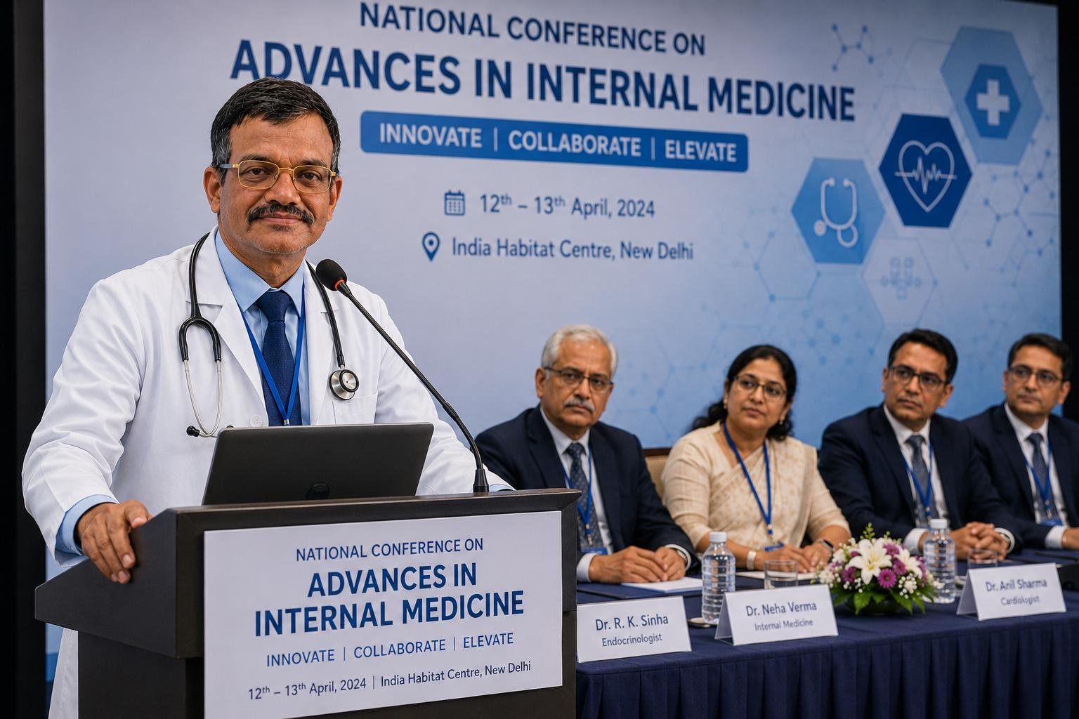 Dr. Roy at a medical conference